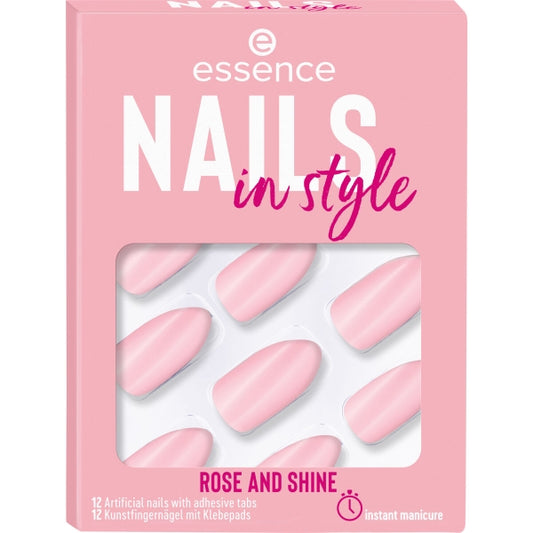 Faux ongles Essence Nails In Style 12 Pièces Nº 14-rose and shine
